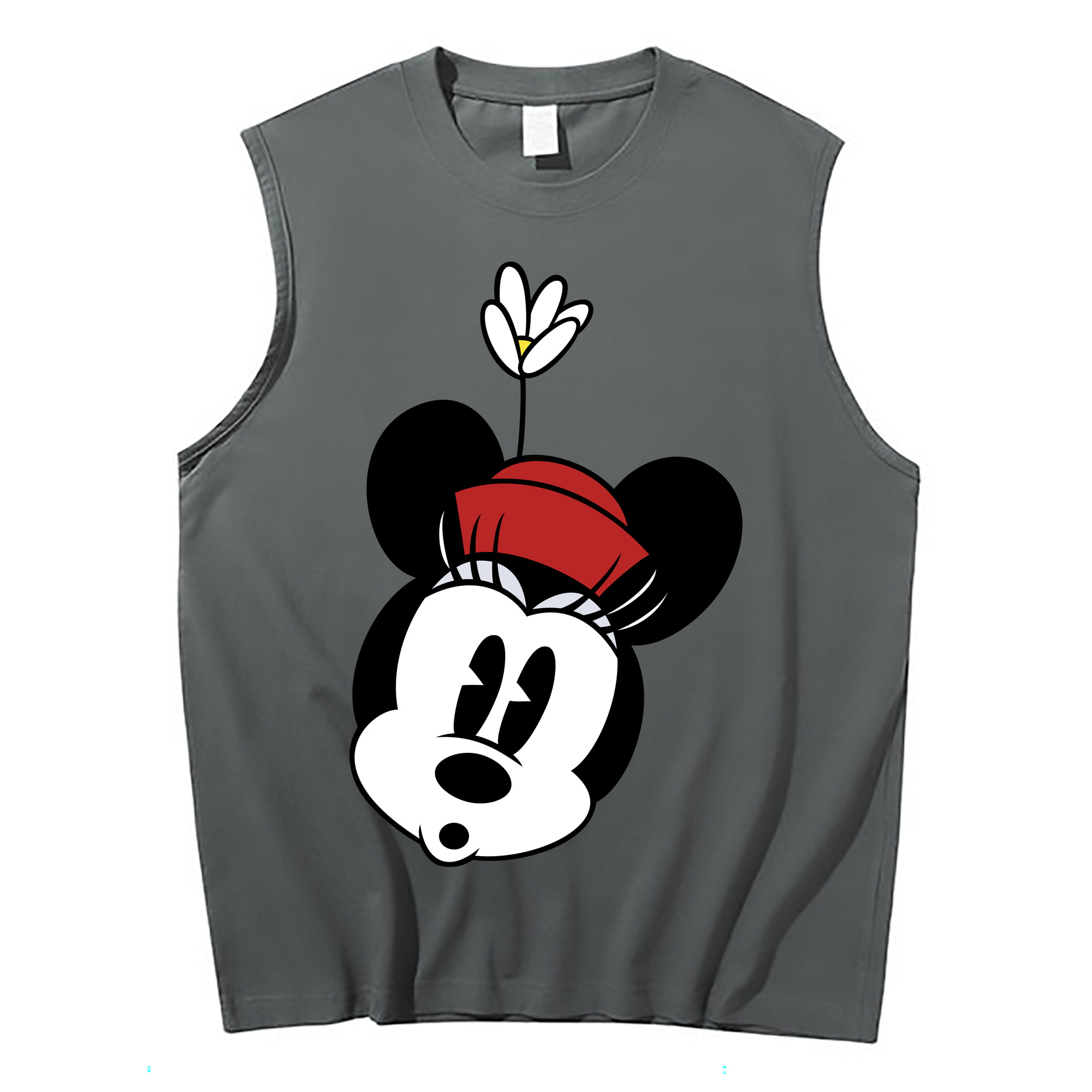 ミッキーマウス Mickey Mouse コットン100％タンクトップ（フロントプリント）